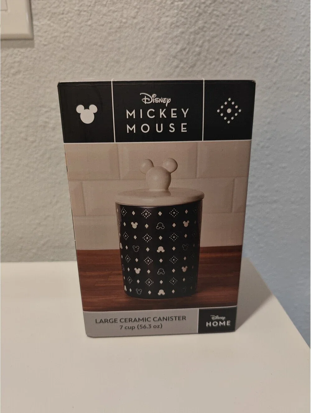Disney Mickey Mouse Large Ceramic Canister with Lid 7 Cup 56